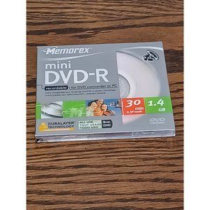 Memorex Mini DVD-R 30 Minute 1.4 GB Recordable For DVD Camcorder or PC 8 CM DVD